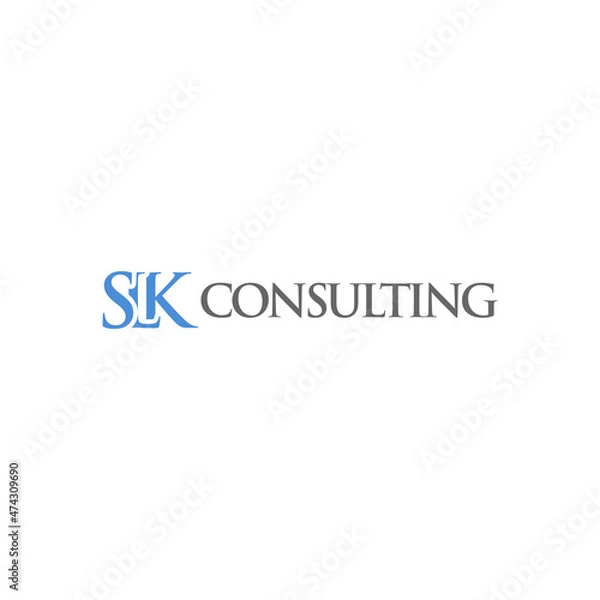 Obraz slk initial business logo design