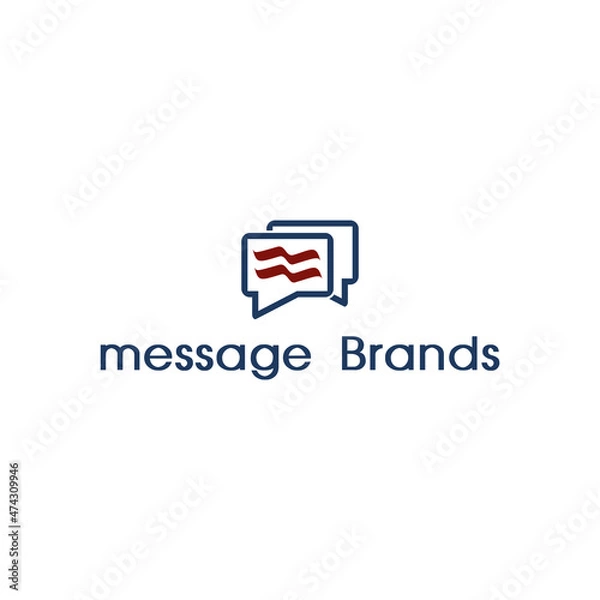 Fototapeta message abstract logo design