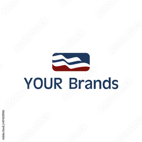 Fototapeta flag logo for business