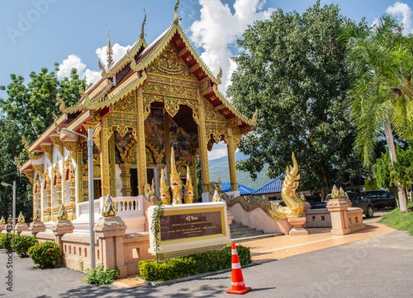 Obraz Within Wat Phra That Doi Kham is a Buddhist temple in Chiang Mai province northern of Thailand.