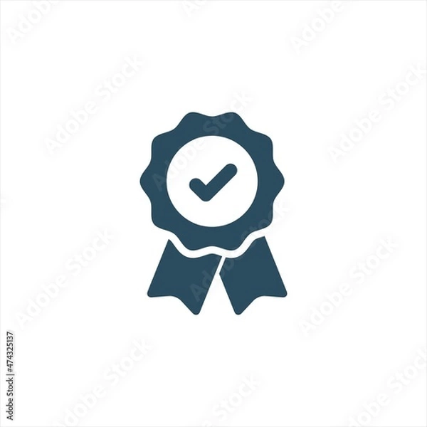 Fototapeta guarantee seal badge pictogram icon style graphic design vector