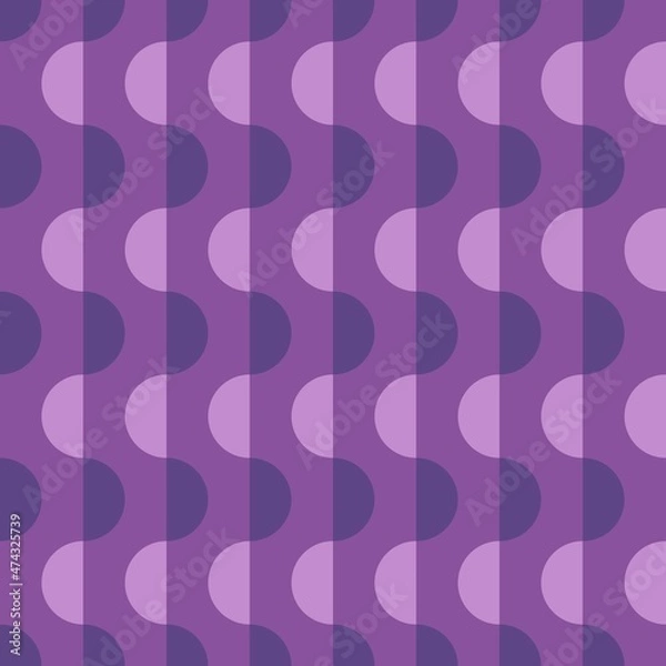 Fototapeta Rounded abstract seamless pattern - accent for any surfaces.