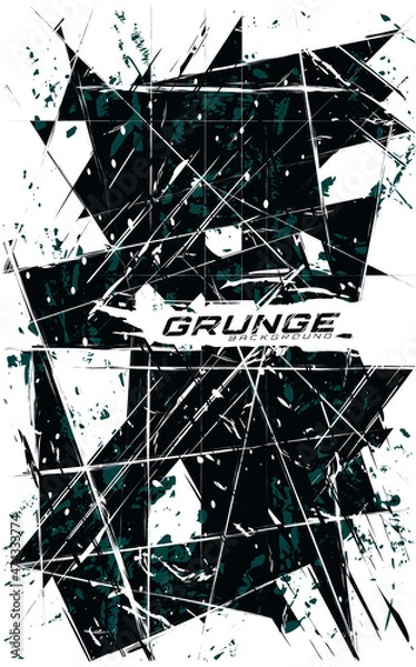 Obraz Abstract geometric backgrounds for sports and games. Abstract racing backgrounds for t-shirts, race car livery, car vinyl stickers, etc. Vector background.