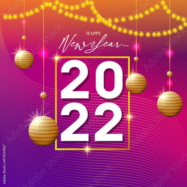 Obraz New Year Celebration Template.