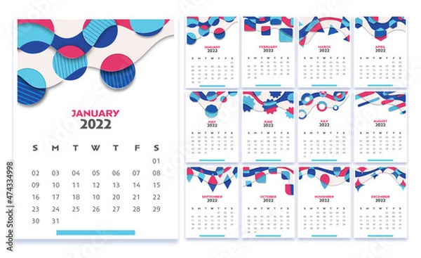 Obraz 2022 Calendar Template 