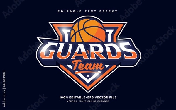 Obraz Basketball sport text effect