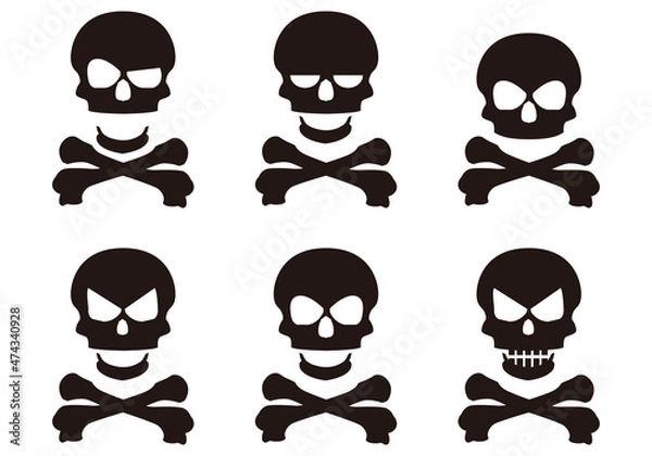 Fototapeta ドクロ・スカル・骸骨のイラスト素材