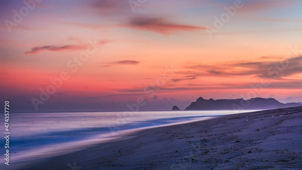 Fototapeta sunset in the mountains