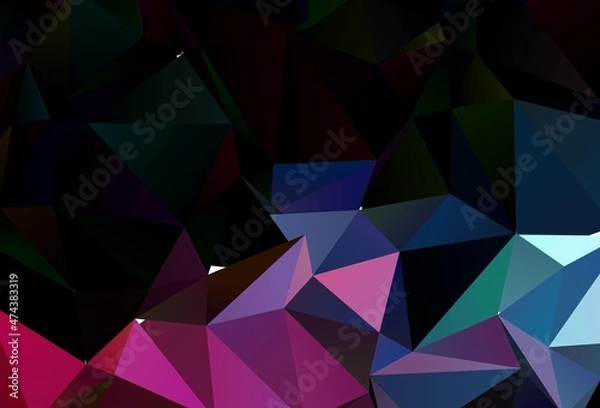 Fototapeta Light Blue, Red vector polygonal template.