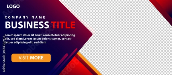 Fototapeta banner with free template 