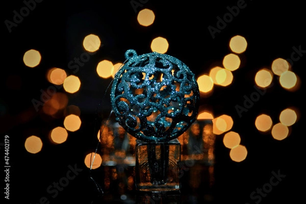 Obraz blue Christmas bauble