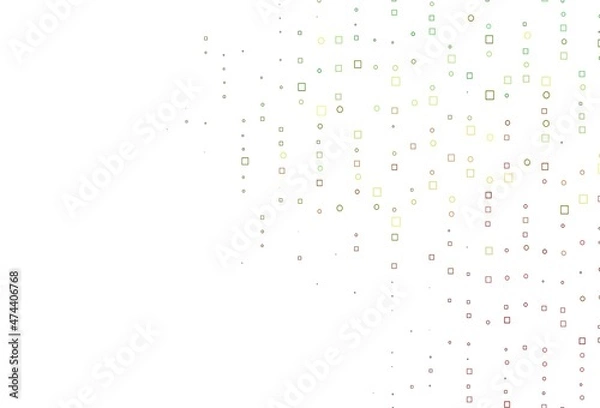 Obraz Light Green, Red vector background with rectangles.