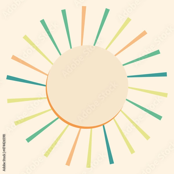 Fototapeta sun rays with empty space for text vector background