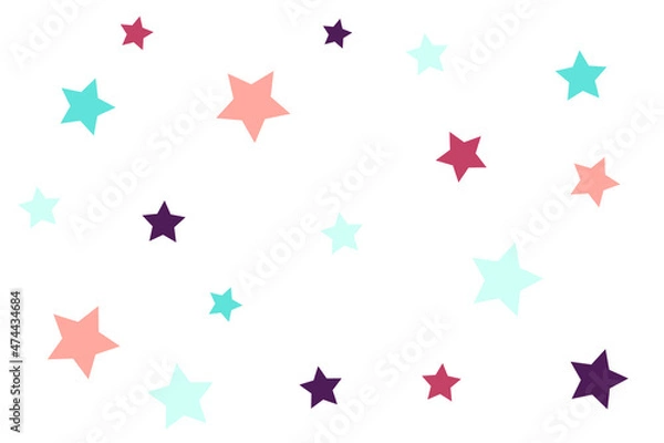 Obraz Vector seamless pattern with colorful stars.