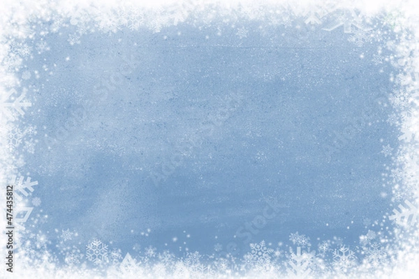 Obraz snowflakes frame winter background