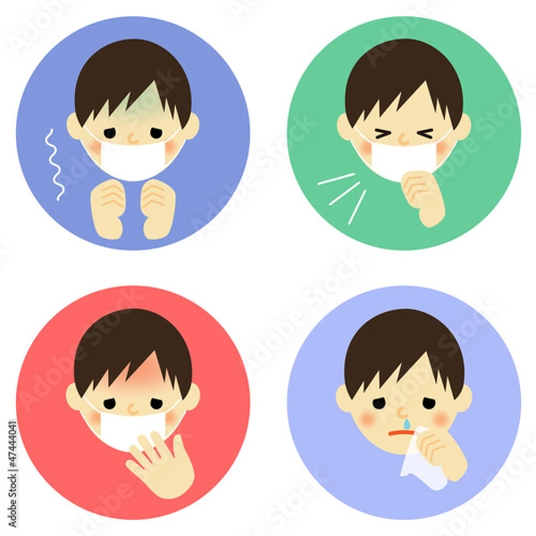 Fototapeta 風邪の症状 男の子