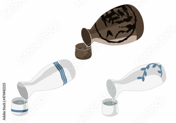 Obraz とっくり　注ぐ　柄つき　線無し