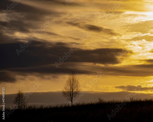 Obraz sunset in the mountains