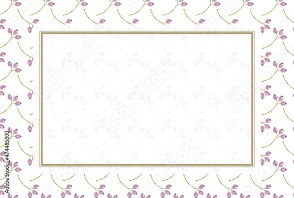 Fototapeta 植物　ボタニカル　背景　フレーム