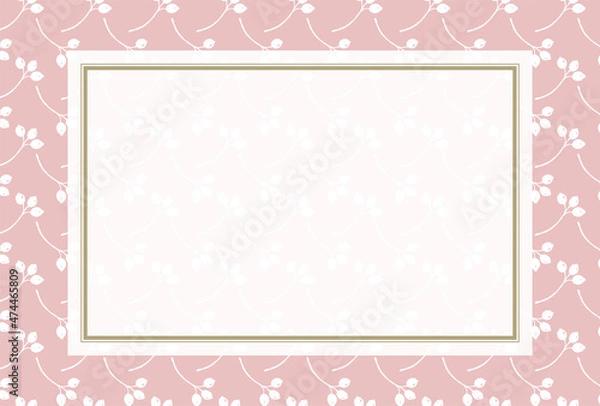 Fototapeta 植物　ボタニカル　背景　フレーム