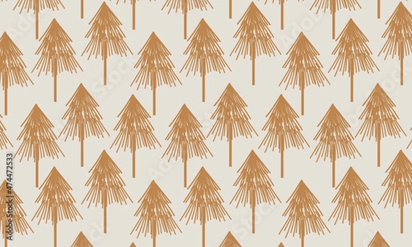 Obraz Christmas cheer seamless repeating pattern background. Trendy for fabric, texitle print, wallpaper, background, wrapping or invitation cards, packaging.