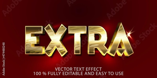 Obraz EXTRA GOLD VECTOR TEXT EFFECT