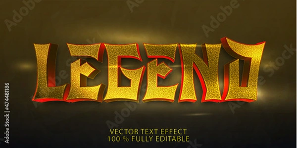 Obraz LEGEND VECTOR TEXT EFFECT