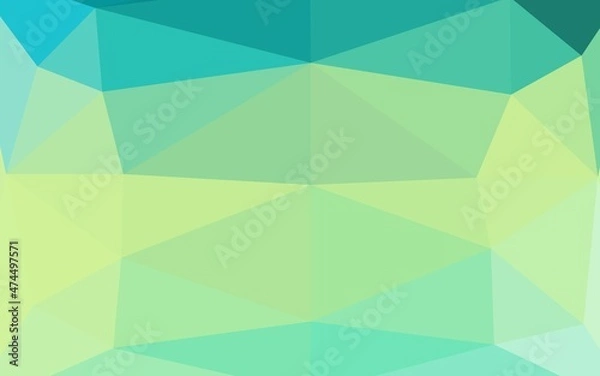 Fototapeta Light Green, Yellow vector shining triangular template.