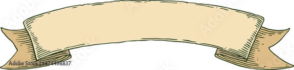 Obraz Retro Blank Heraldic Ribbon