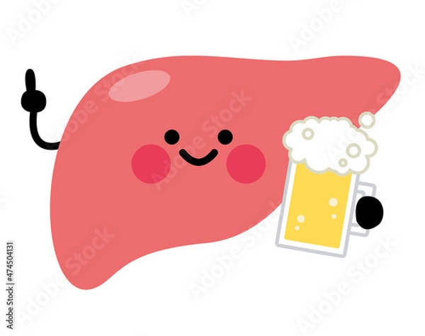 Obraz 肝臓　キャラクター　飲酒