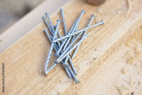 Obraz nails on wood