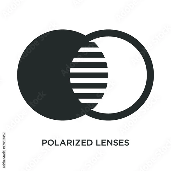 Obraz Polarized lenses, light filter vector icon