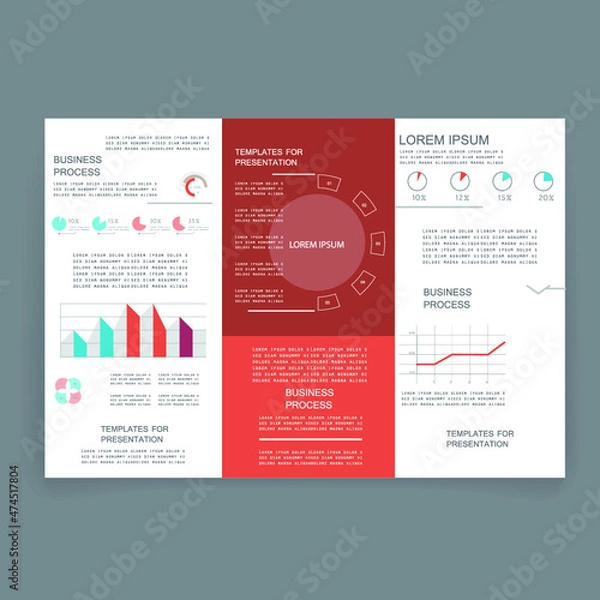 Fototapeta Cards for business data visualization