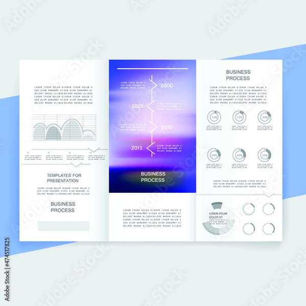 Fototapeta Cards for business data visualization