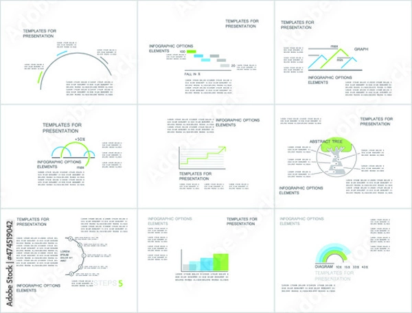 Fototapeta Infographic elements for annual reports