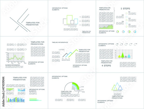 Fototapeta Infographic elements for annual reports