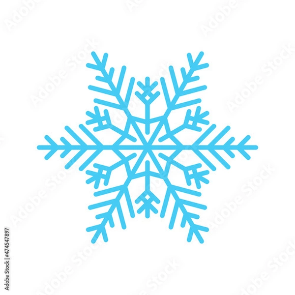 Fototapeta snowflake icon. New year design elements, frozen sign. Vector illustration