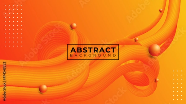 Fototapeta 3D Fluid abstract vector trendy modern background illustration design.
