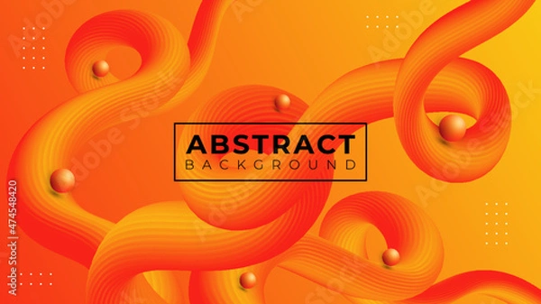 Fototapeta 3D Fluid abstract vector trendy modern background illustration design.