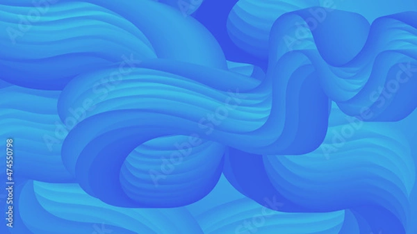 Fototapeta 3D Fluid abstract vector trendy modern background illustration design.