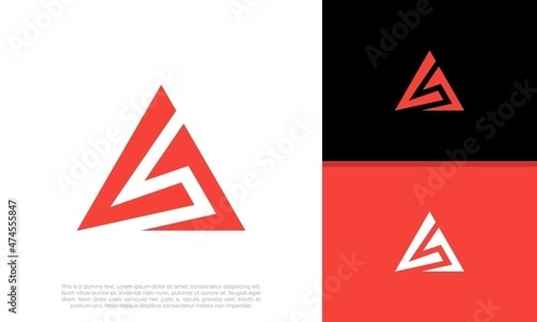 Fototapeta Innovative high tech logo template. Abstract artificial intelligence logo. Initial S logo design.	
