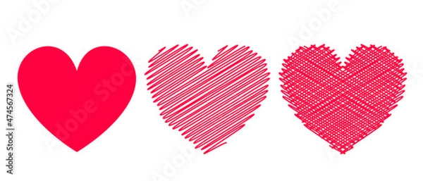 Obraz Vector hearts for Valentine's day.