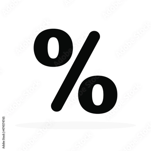 Fototapeta Percentage icon. Linear percentage icon isolated. Sale percentage symbol. Conceptual business icon. Vector illustration