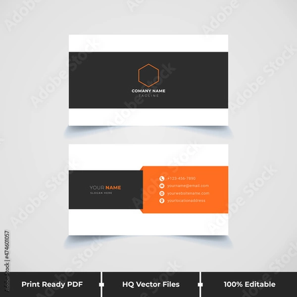 Fototapeta Minimal and elegant company business card template