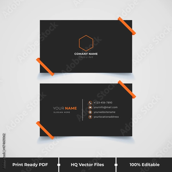 Fototapeta Minimal and modern company business card design template 