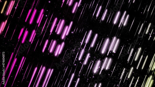 Obraz pink neon rays. disco background copy spac