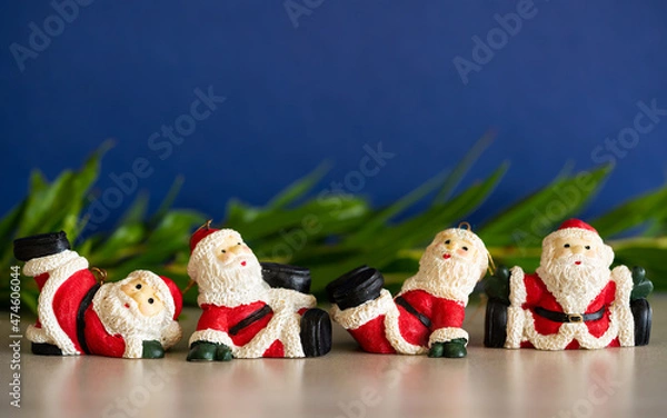 Obraz 4 Santa's, Christmas décor 