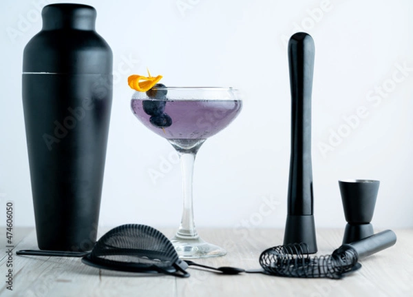 Obraz purple cocktail with kit