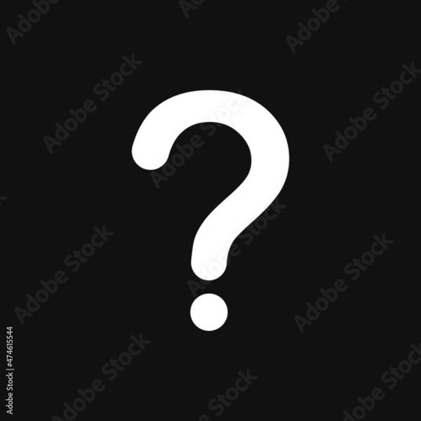 Fototapeta Question Mark Icon on grey background