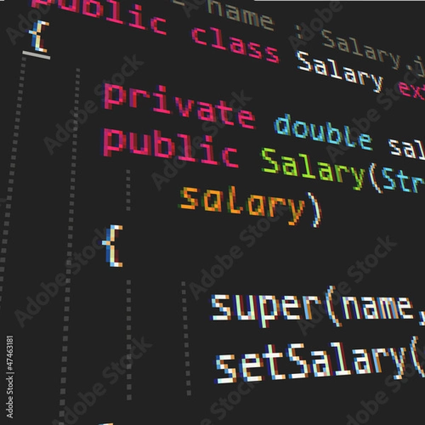 Fototapeta Java code